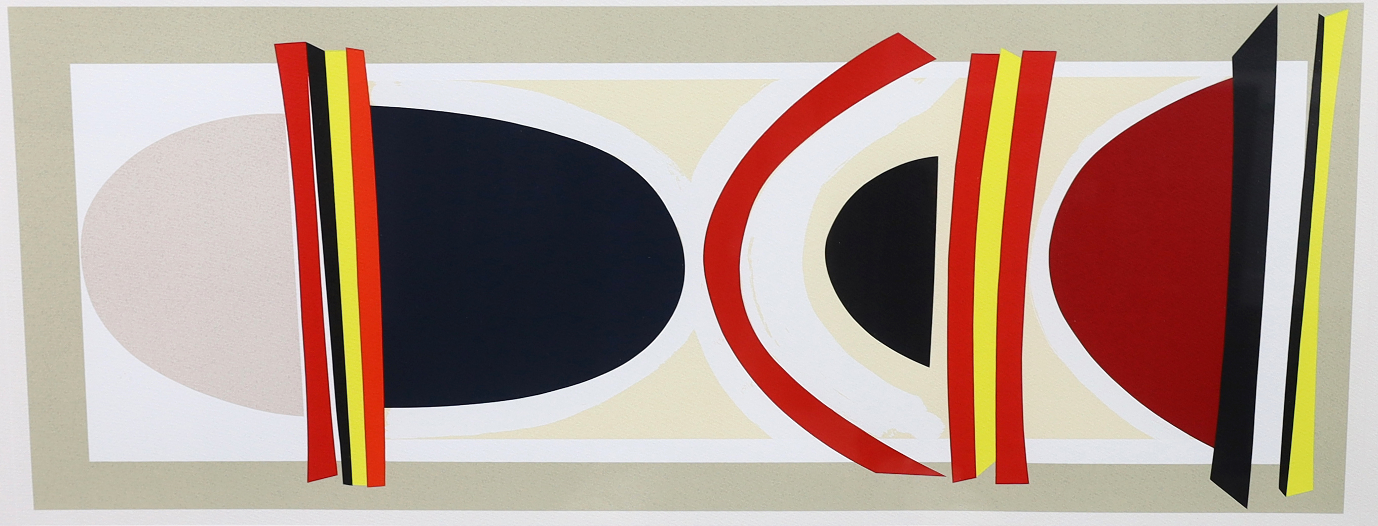 Sir Terry Frost (British, 1915-2003), 'Long Red, Yellow and Black 2002', screenprint, 30 x 78.5cm